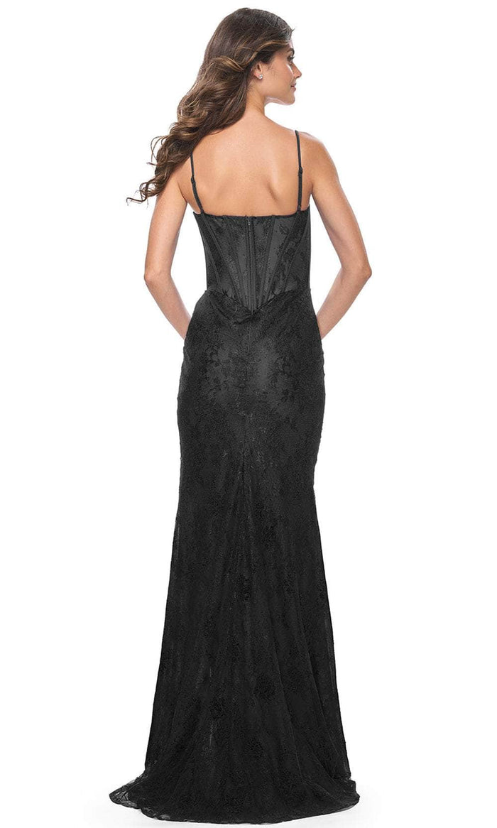La Femme 32231 Sheer Lace Bodice Prom Dress