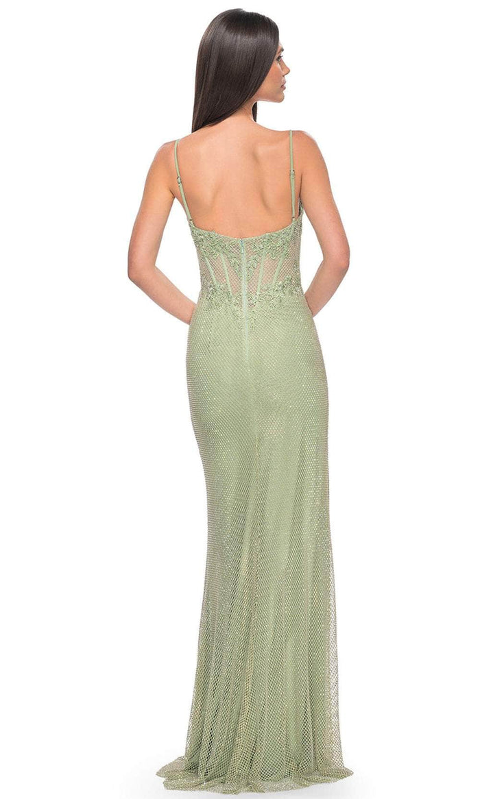 La Femme 32236 Rhinestone Fishnet Prom Dress