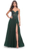 La Femme 32253 Embroidered Strapless A-Line Prom Gown