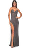 La Femme 32285 Fishnet Corset Prom Dress