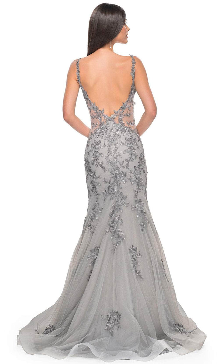 La Femme 32295 Embroidered Sleeveless Mermaid Prom Gown