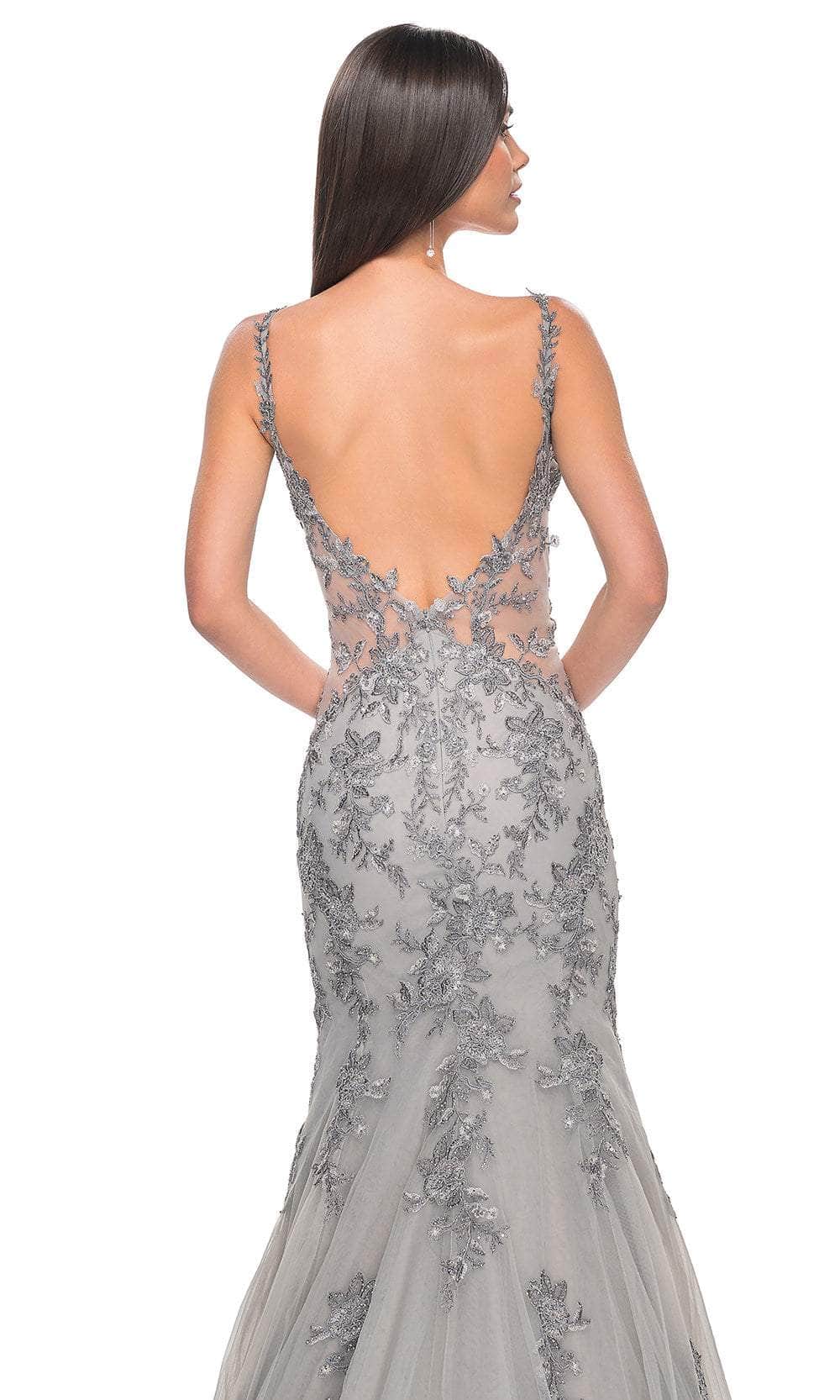 La Femme 32295 Embroidered Sleeveless Mermaid Prom Gown
