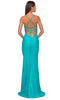 La Femme 32320 Draped Metallic Prom Dress