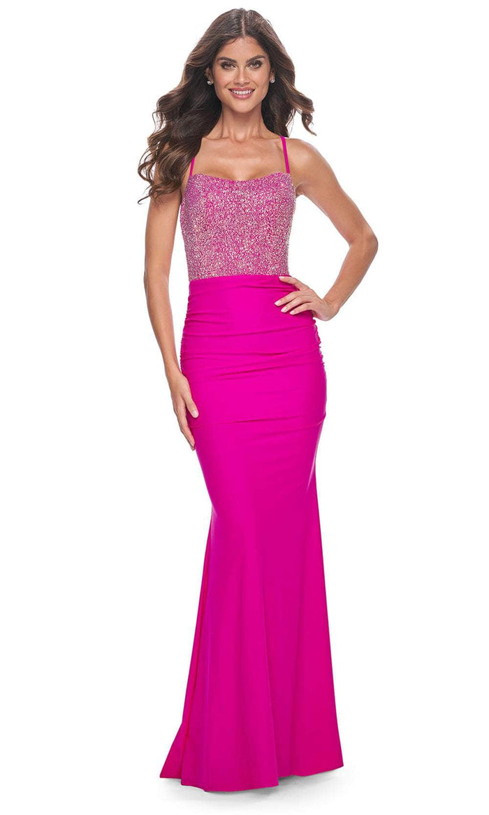 La Femme 32325 Rhinestone Embellished Sleeveless Prom Dress