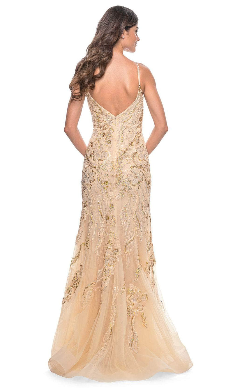 La Femme 32333 Sleeveless Beaded Mermaid Prom Dress