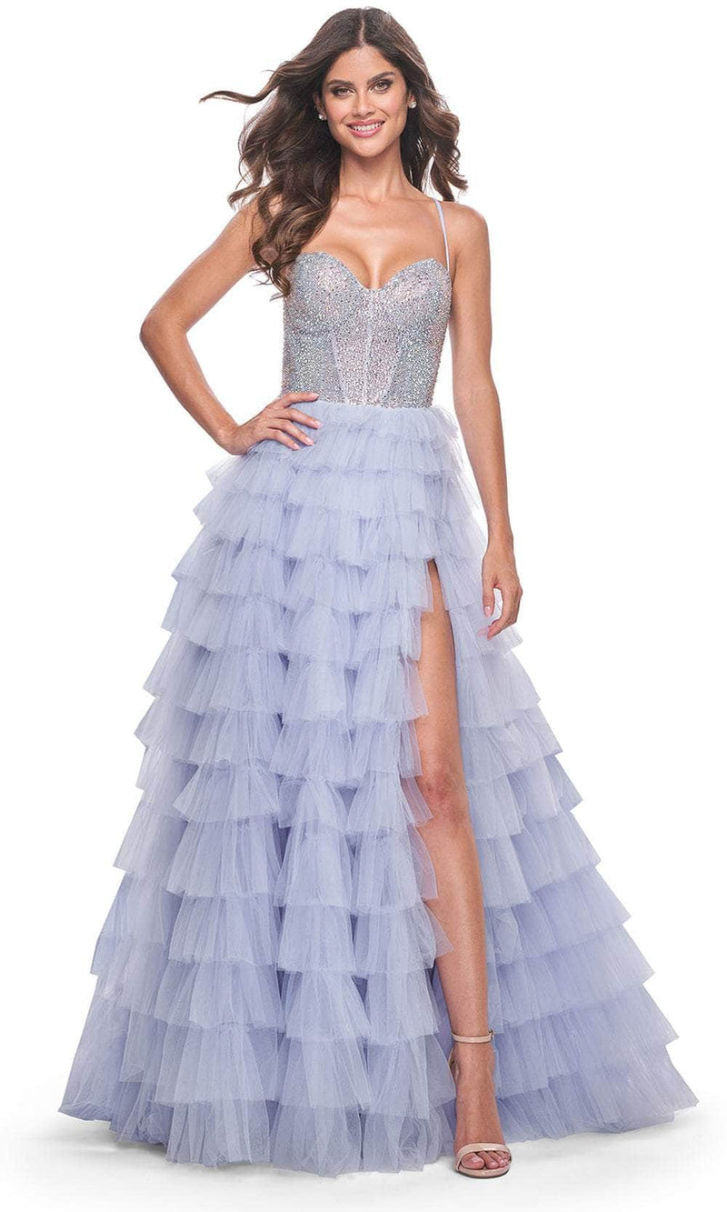 La Femme 32335 Sweetheart Neck Rhinestone Embellished Ballgown