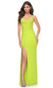 La Femme 32338 Ruched Deep V-Neck Prom Gown