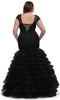 La Femme 32389 Tiered Ruffle Mermaid Evening Gown