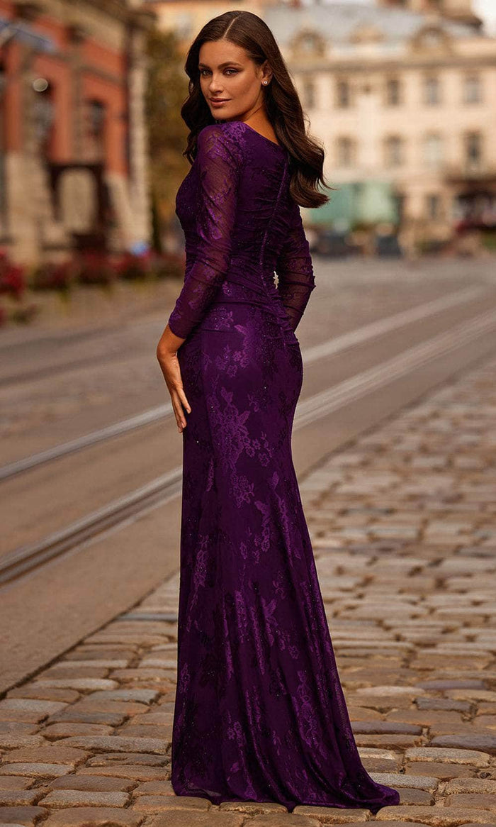 La Femme 32491 Lace Bodice Evening Gown