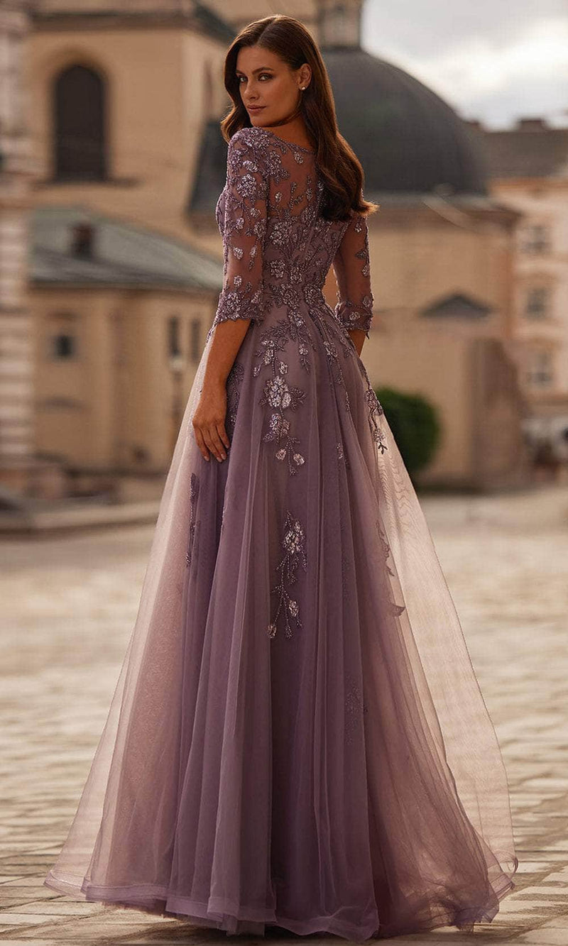 La Femme 32538 Ruffle Sleeve Evening Gown