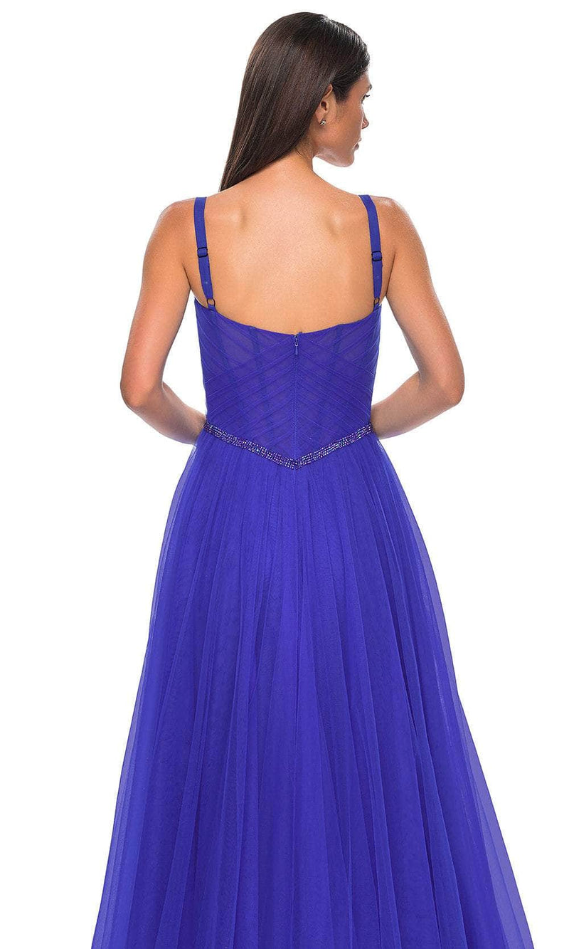 La Femme 32656 Rhinestone Tulle Sleeveless Prom Gown