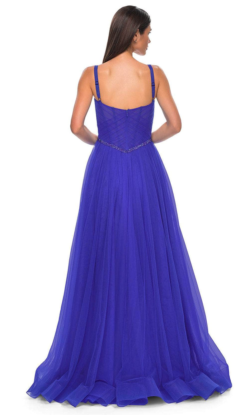 La Femme 32656 Rhinestone Tulle Sleeveless Prom Gown