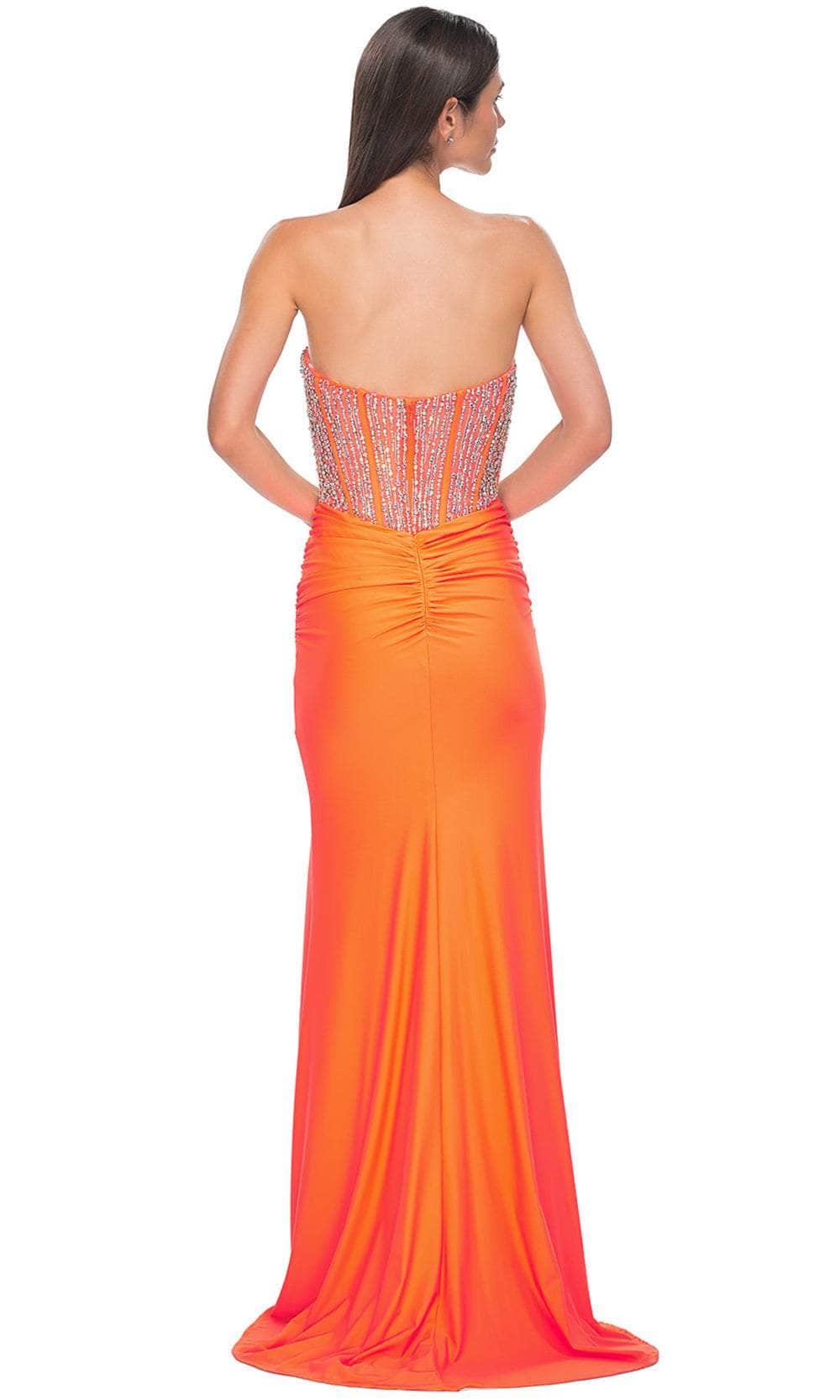 La Femme 32669 Strapless Rhinestone Embellished Prom Gown