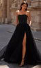 La Femme 32690 Beaded Bodice Semi Sweetheart Prom Gown