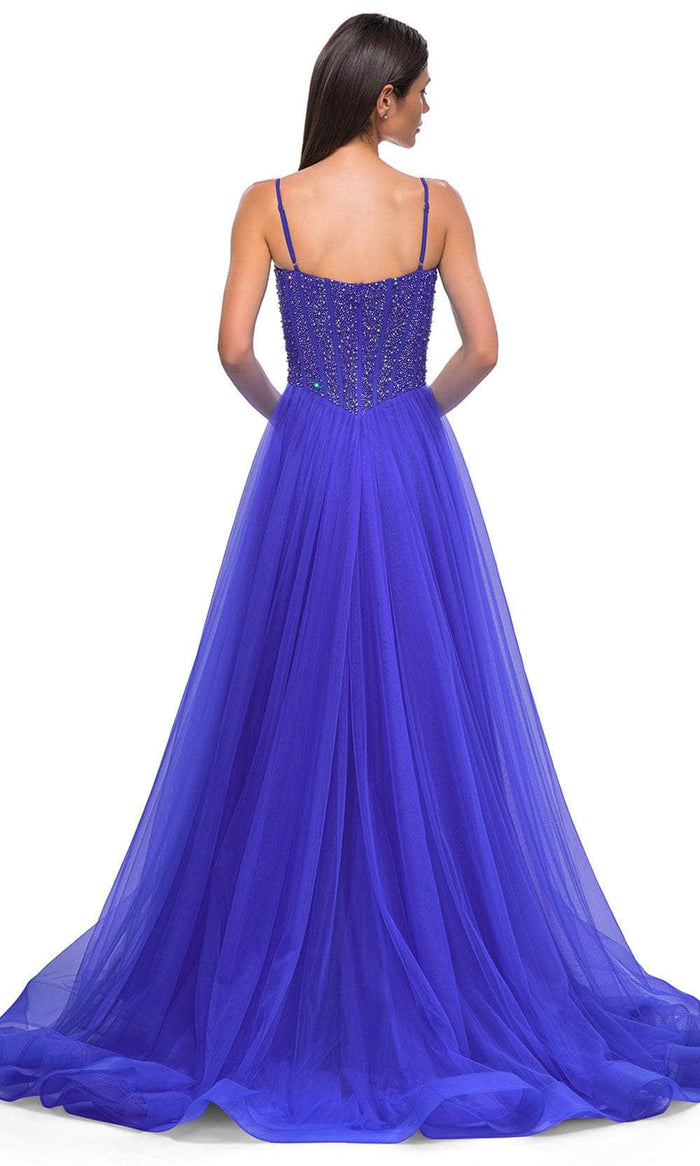 La Femme 32754 Rhinestone Bodice V-Neck Prom Gown