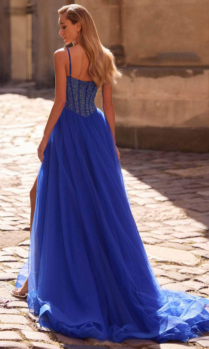 La Femme 32754 Rhinestone Bodice V-Neck Prom Gown