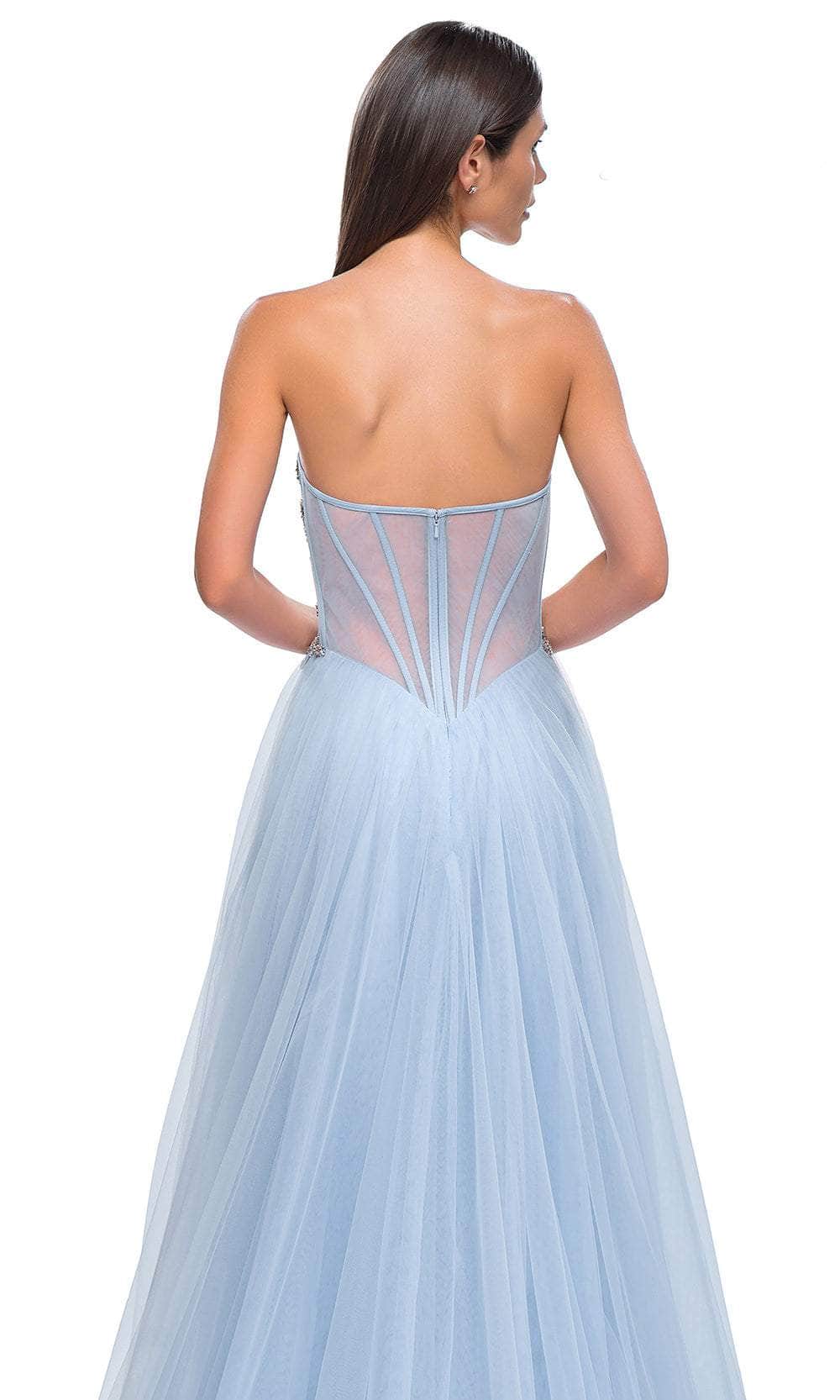 La Femme 32767 Strapless Tulle Prom Gown