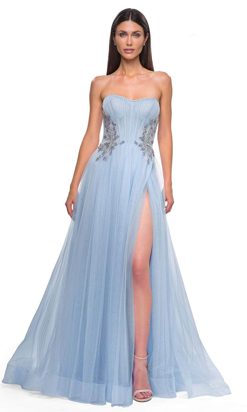 La Femme 32767 Strapless Tulle Prom Gown