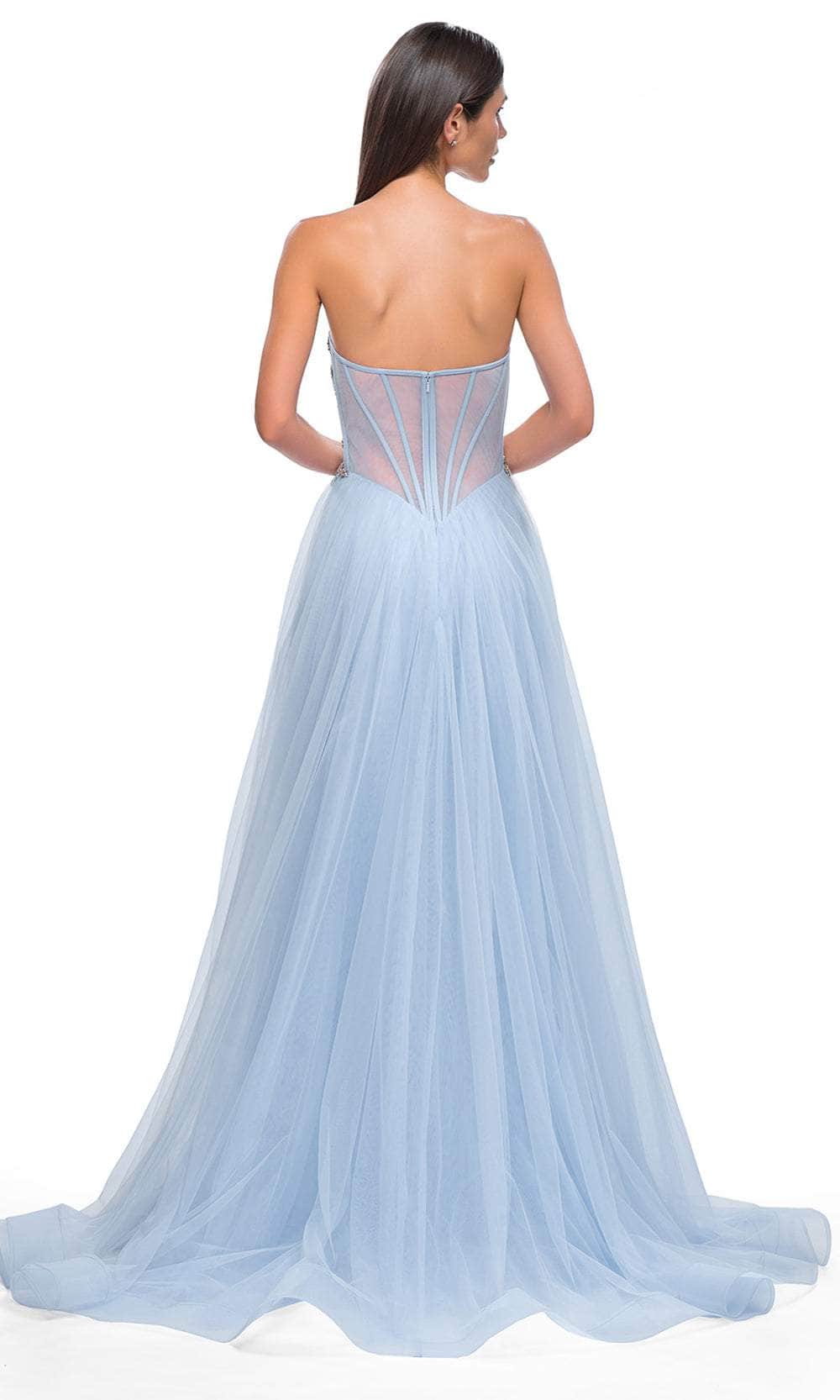 La Femme 32767 Strapless Tulle Prom Gown
