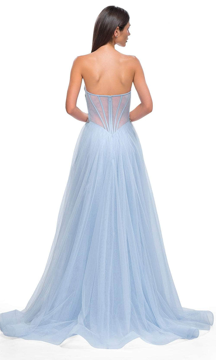 La Femme 32767 Strapless Tulle Prom Gown