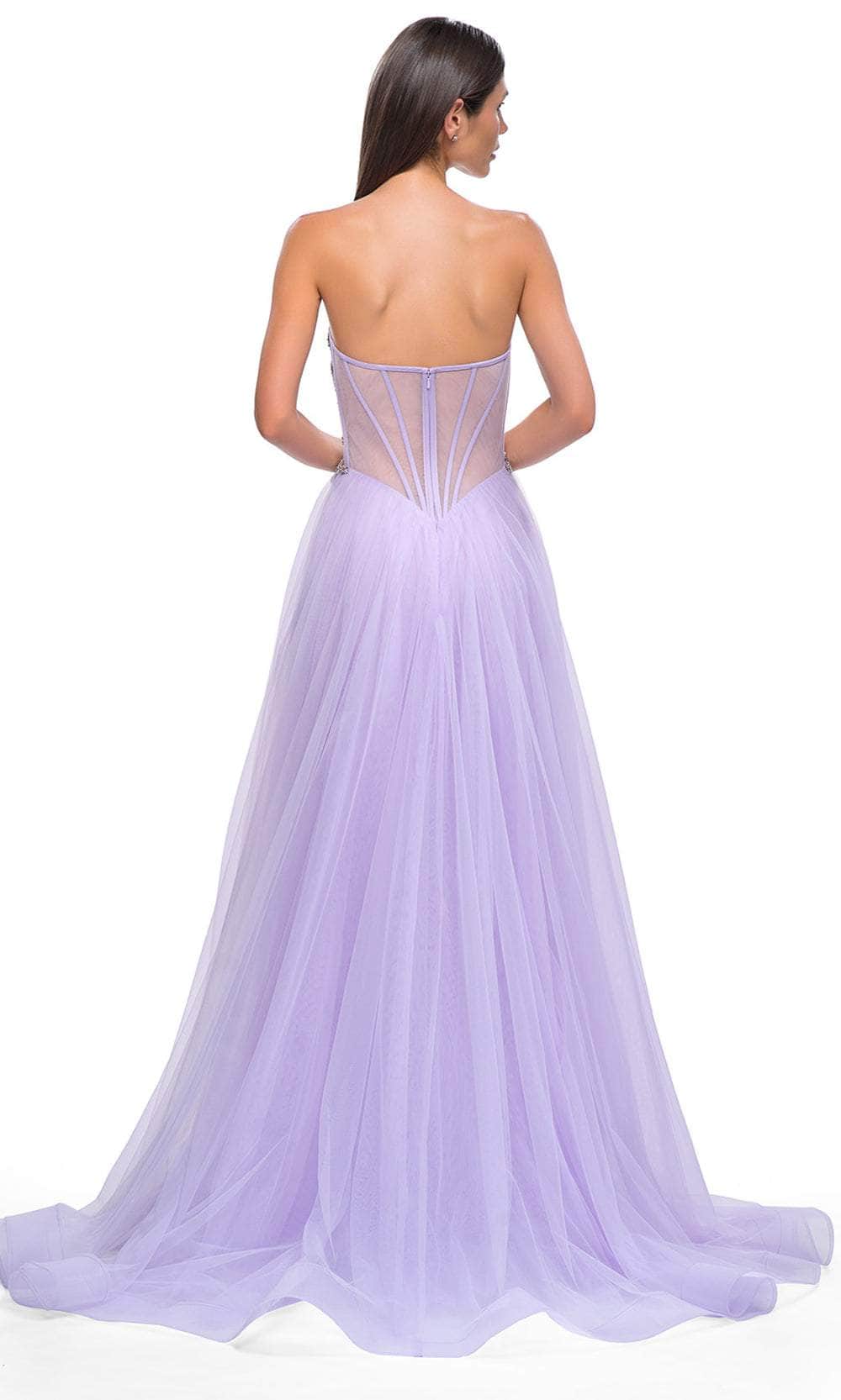 La Femme 32767 Strapless Tulle Prom Gown