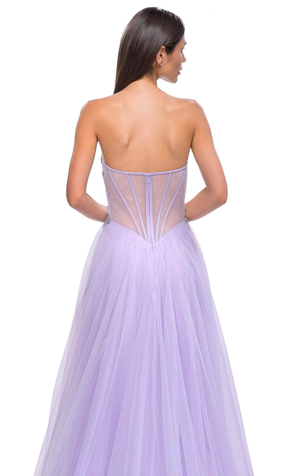 La Femme 32767 Strapless Tulle Prom Gown