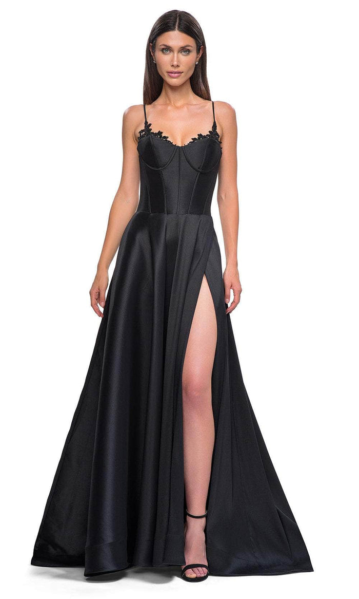 La Femme 32878 Sleeveless Mikado A-Line Prom Gown