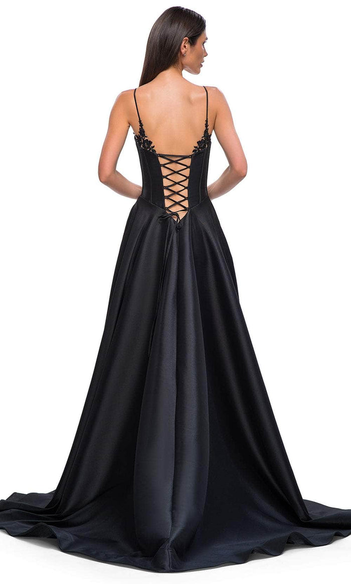 La Femme 32878 Sleeveless Mikado A-Line Prom Gown