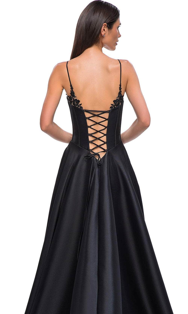 La Femme 32878 Sleeveless Mikado A-Line Prom Gown
