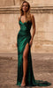 La Femme 32884 Sleeveless Metallic Jersey Prom Gown