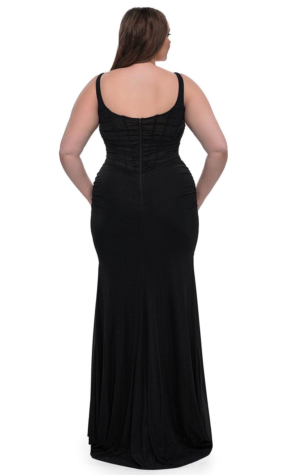 La Femme 33005 Net Jersey Evening Gown