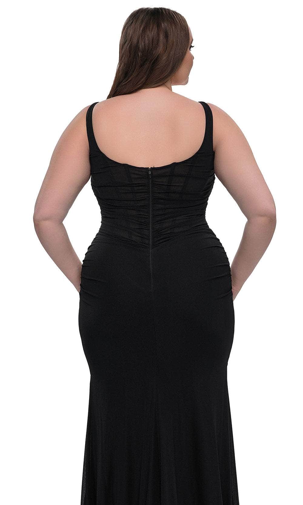 La Femme 33005 Net Jersey Evening Gown