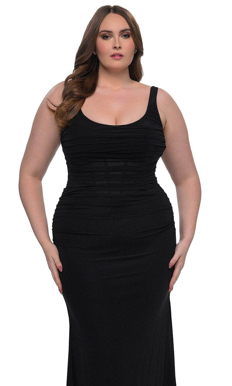 La Femme 33005 Net Jersey Evening Gown