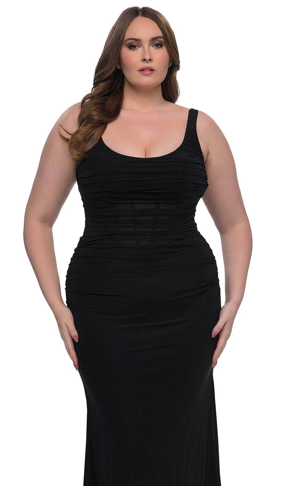 La Femme 33005 Net Jersey Evening Gown