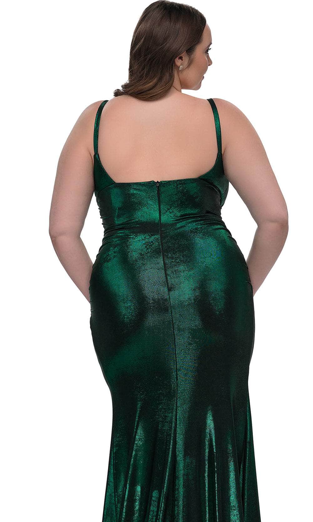 La Femme 33020 Metallic Jersey Evening Gown