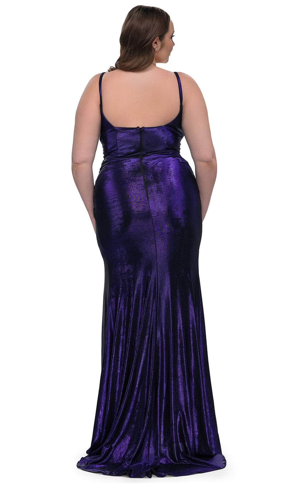 La Femme 33020 Metallic Jersey Evening Gown