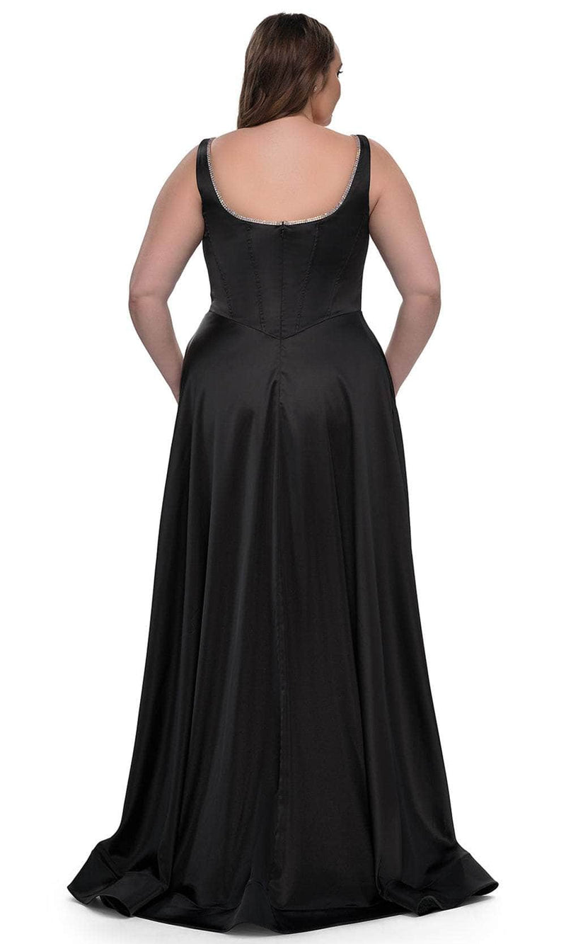 La Femme 33026 Satin A-Line Evening Gown