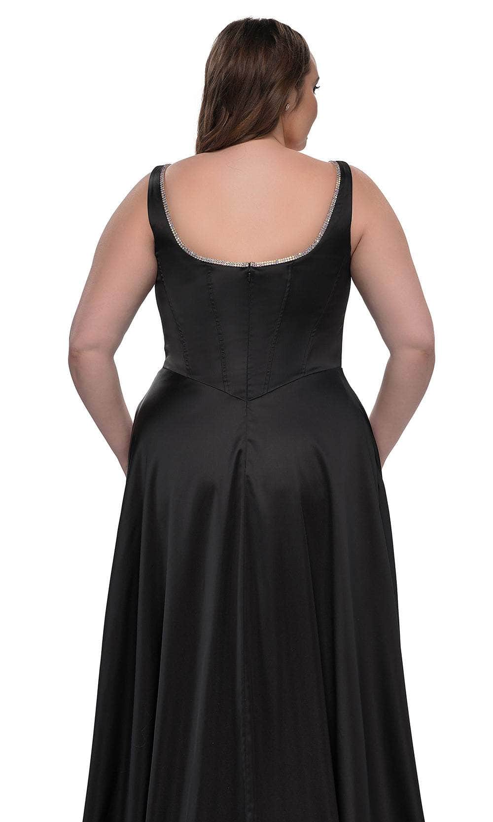 La Femme 33026 Satin A-Line Evening Gown