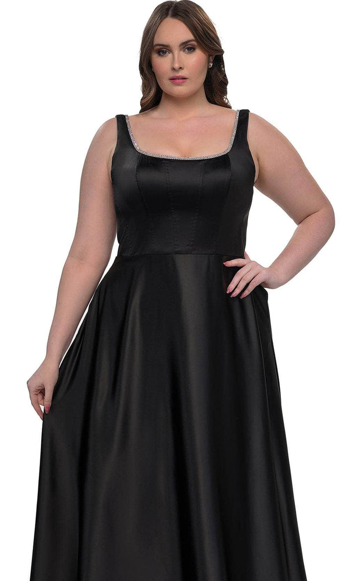 La Femme 33026 Satin A-Line Evening Gown
