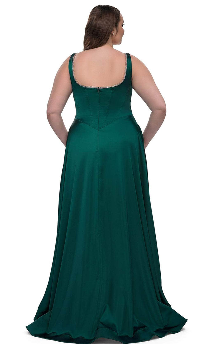 La Femme 33026 Satin A-Line Evening Gown