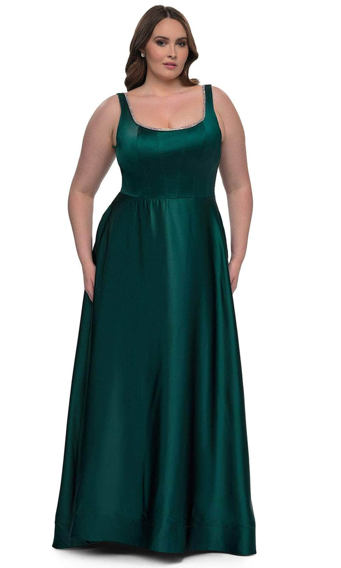 La Femme 33026 Satin A-Line Evening Gown