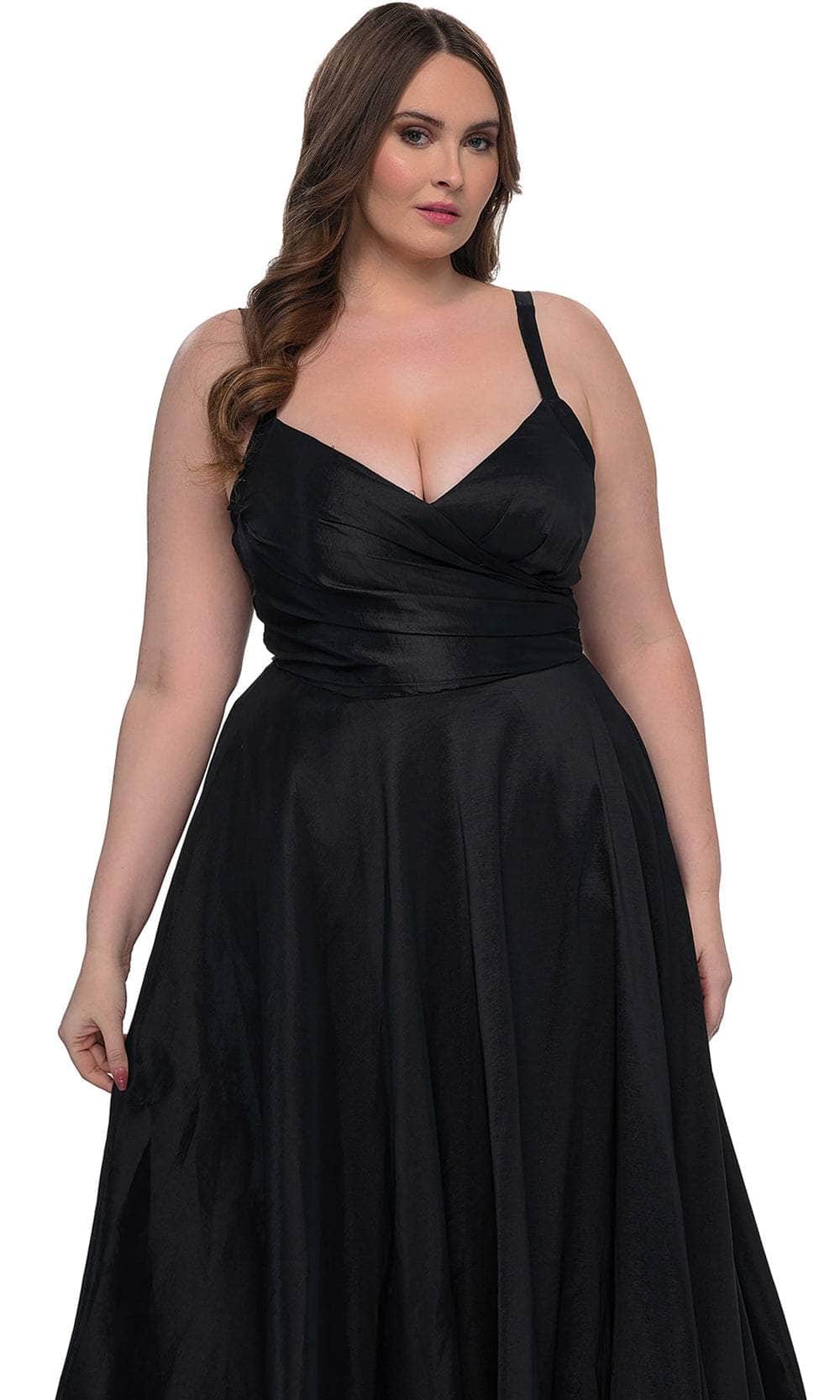 La Femme 33075 Stretch Taffeta Evening Gown
