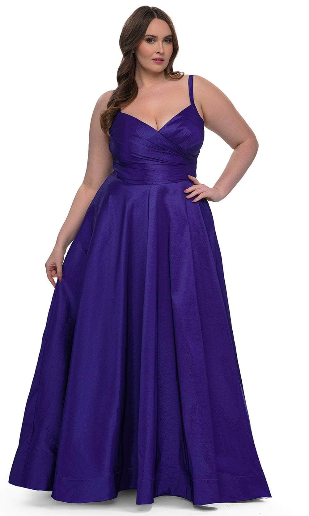La Femme 33075 Stretch Taffeta Evening Gown