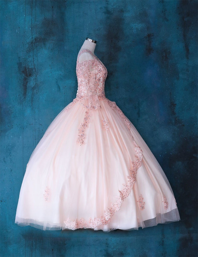 Lace 3/4 Bell Sleeve Quinceanera Dress Embroidered Ball Gown by Calla KY-70029
