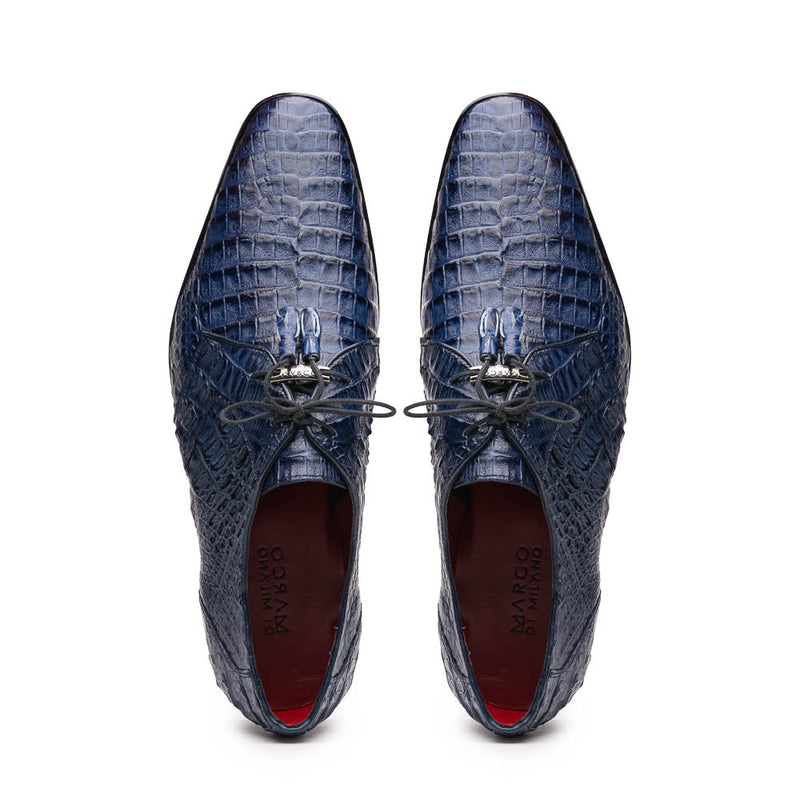 Marco Di Milano Lacio Caiman Crocodile Derby Navy