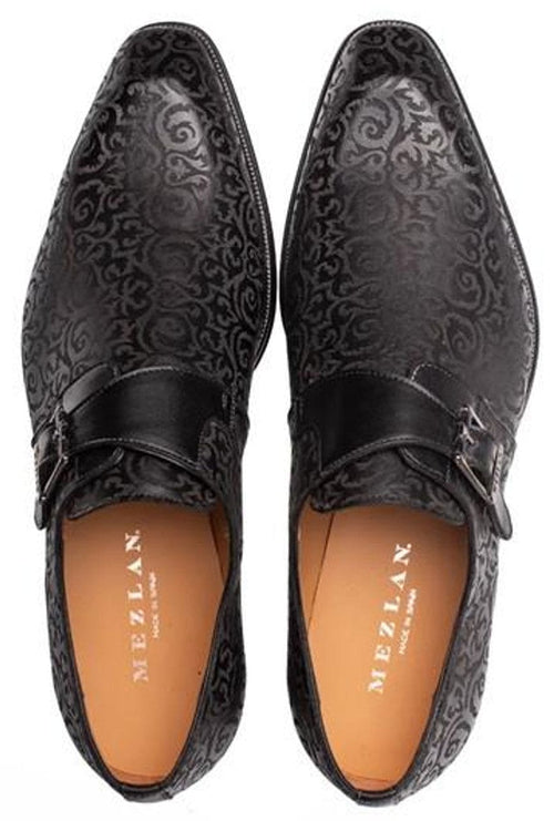 Mezlan Laser Print Monk Strap