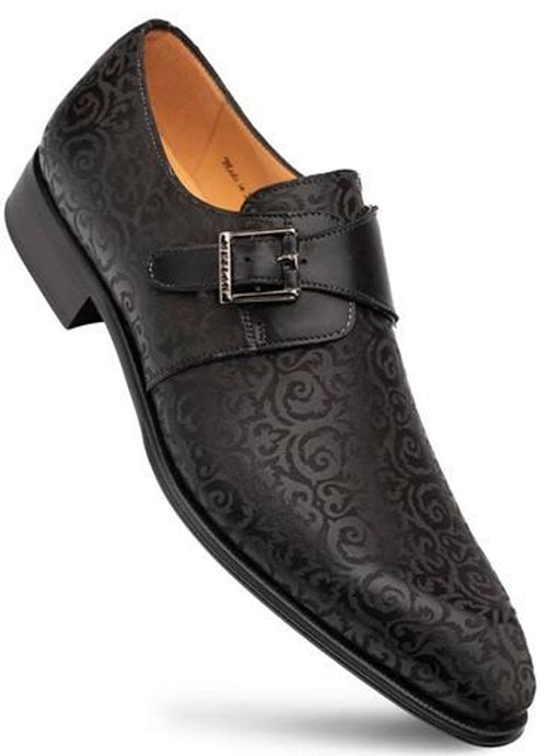 Mezlan Laser Print Monk Strap