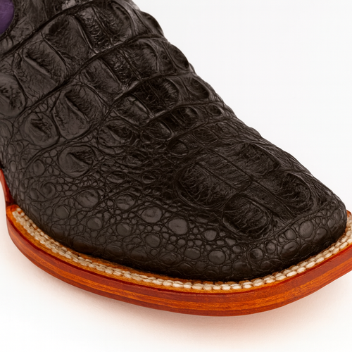 Ferrini Women's Rancher Square Toe Boots Crocodile Print - Black/Purple 9049304