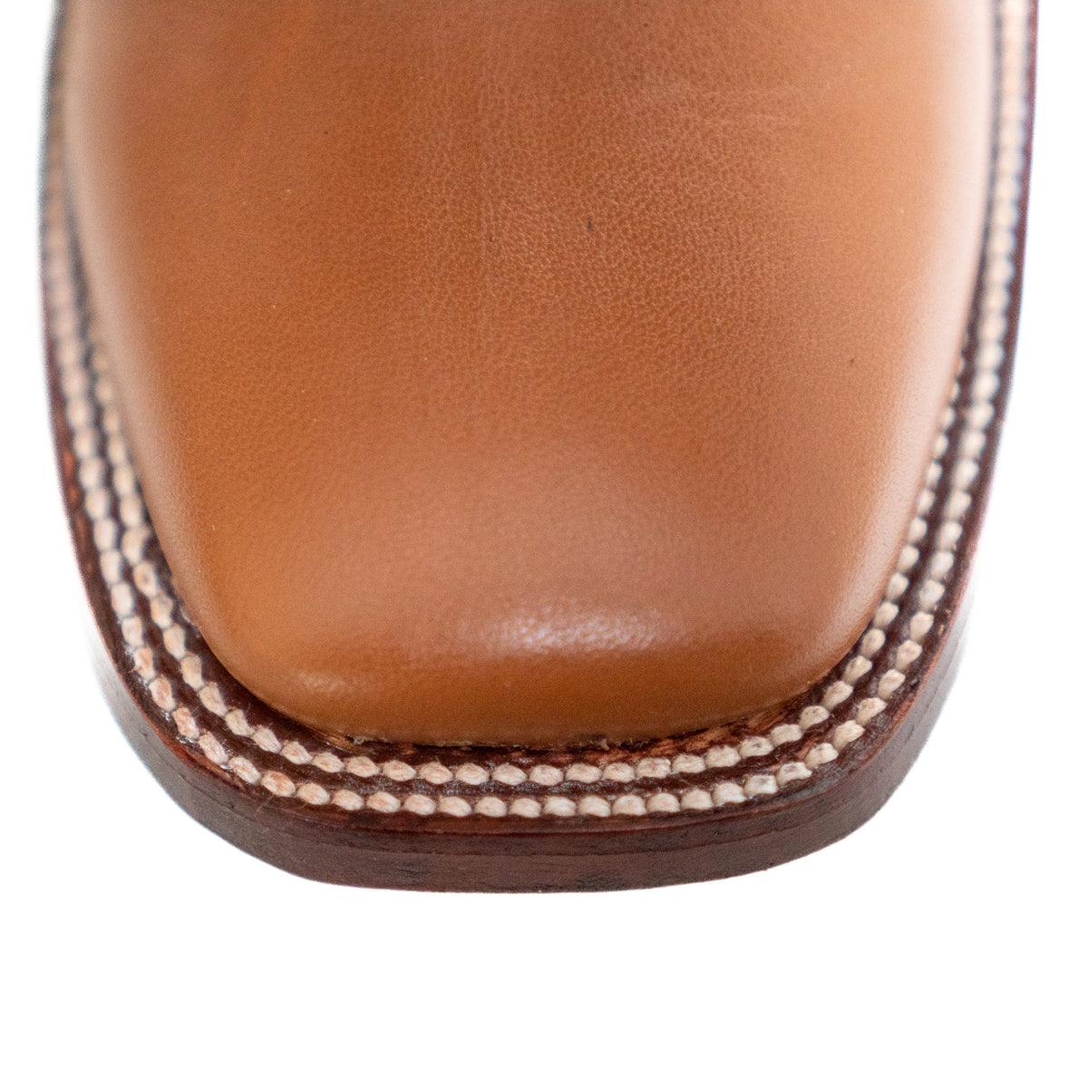 Los Altos Men's Boot Wide Square Toe Deer Honey Leather Sole - Deer Honey