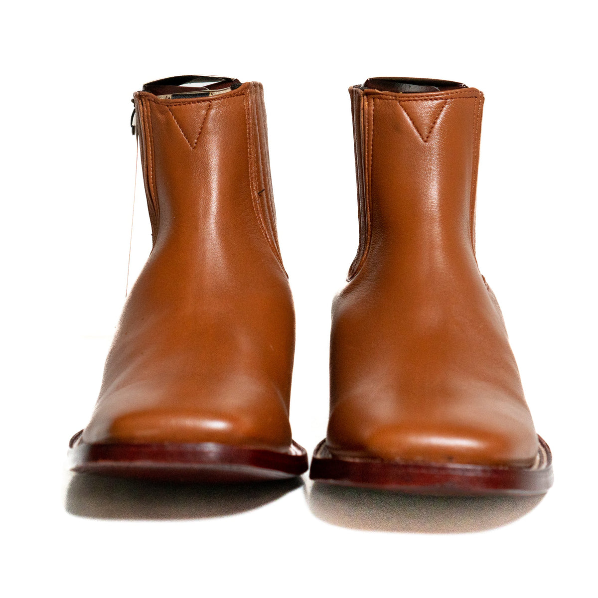 Los Altos Men's Boot Wide Square Toe Deer Honey Leather Sole - Deer Honey